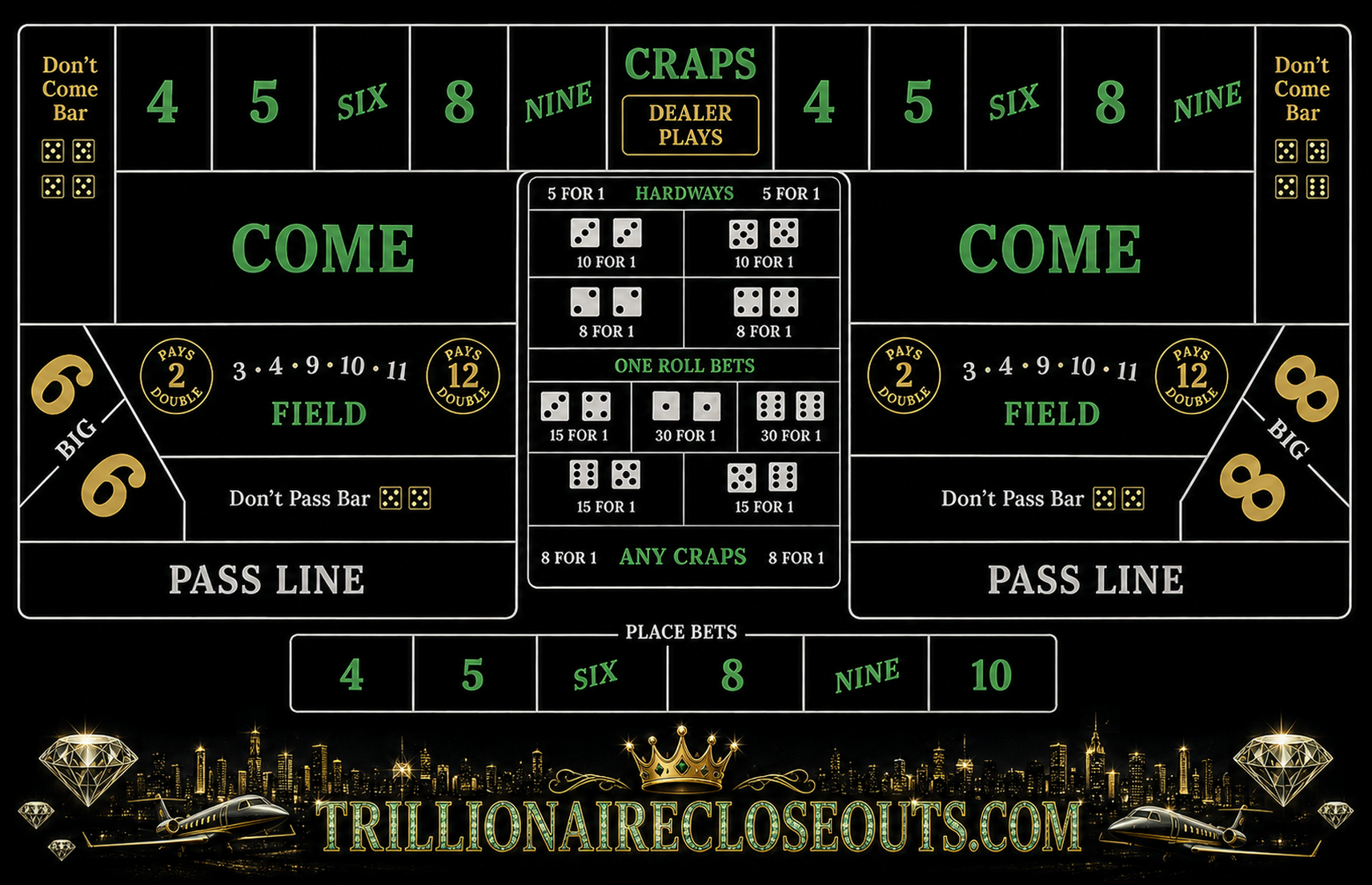 Trillionaire Closeouts CRAPS