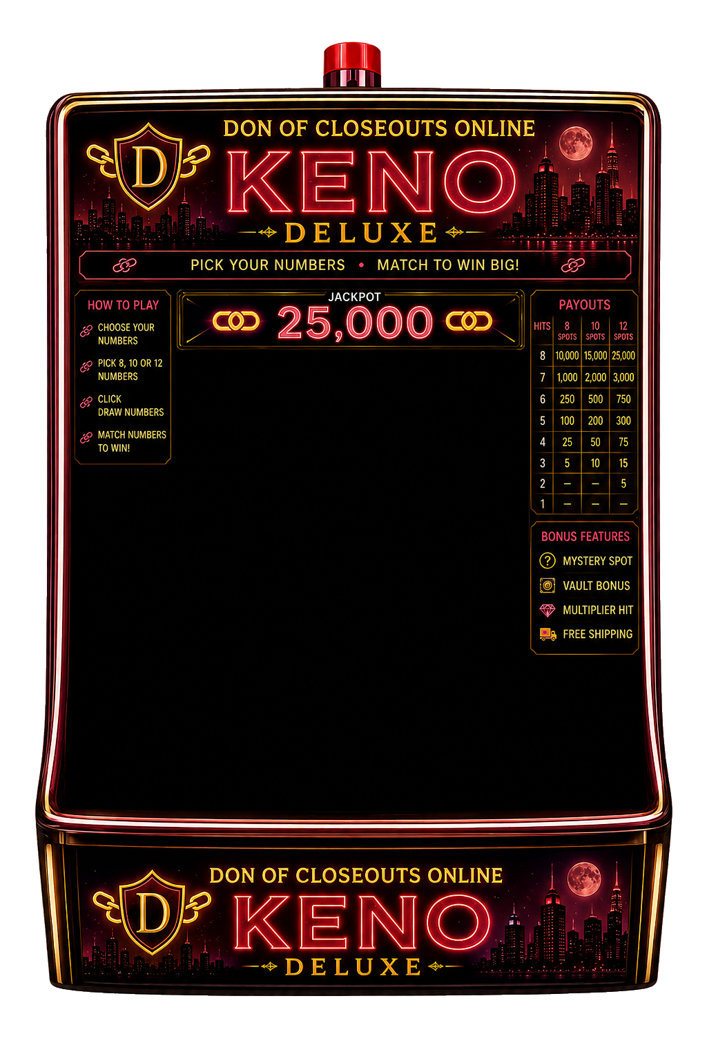 Donofcloseouts.online KENO