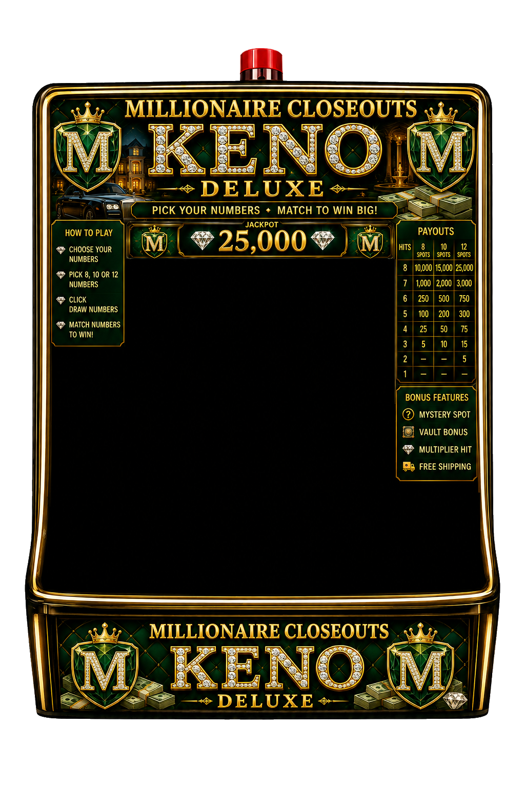 Millionaire Closeouts KENO