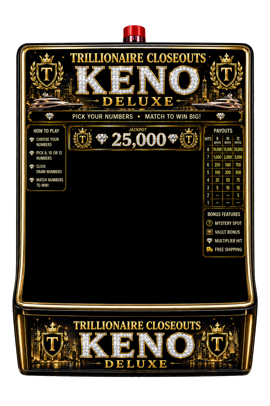 Trillionaire Closeouts KENO