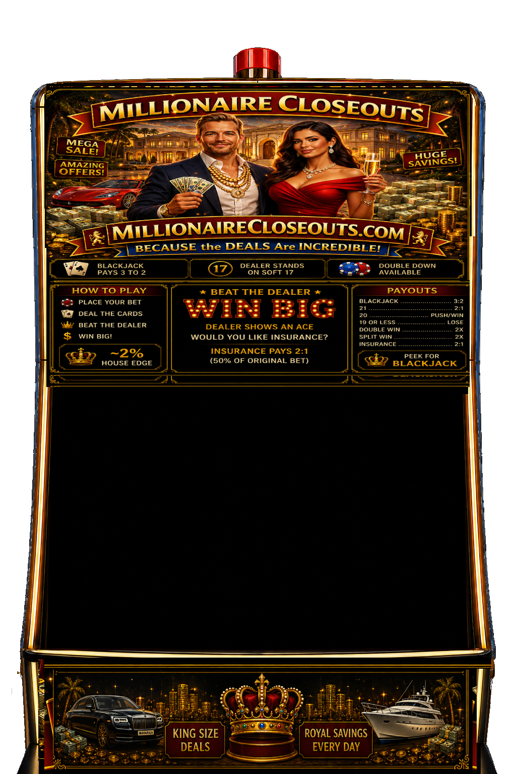 Millionaire Closeouts BLACKJACK