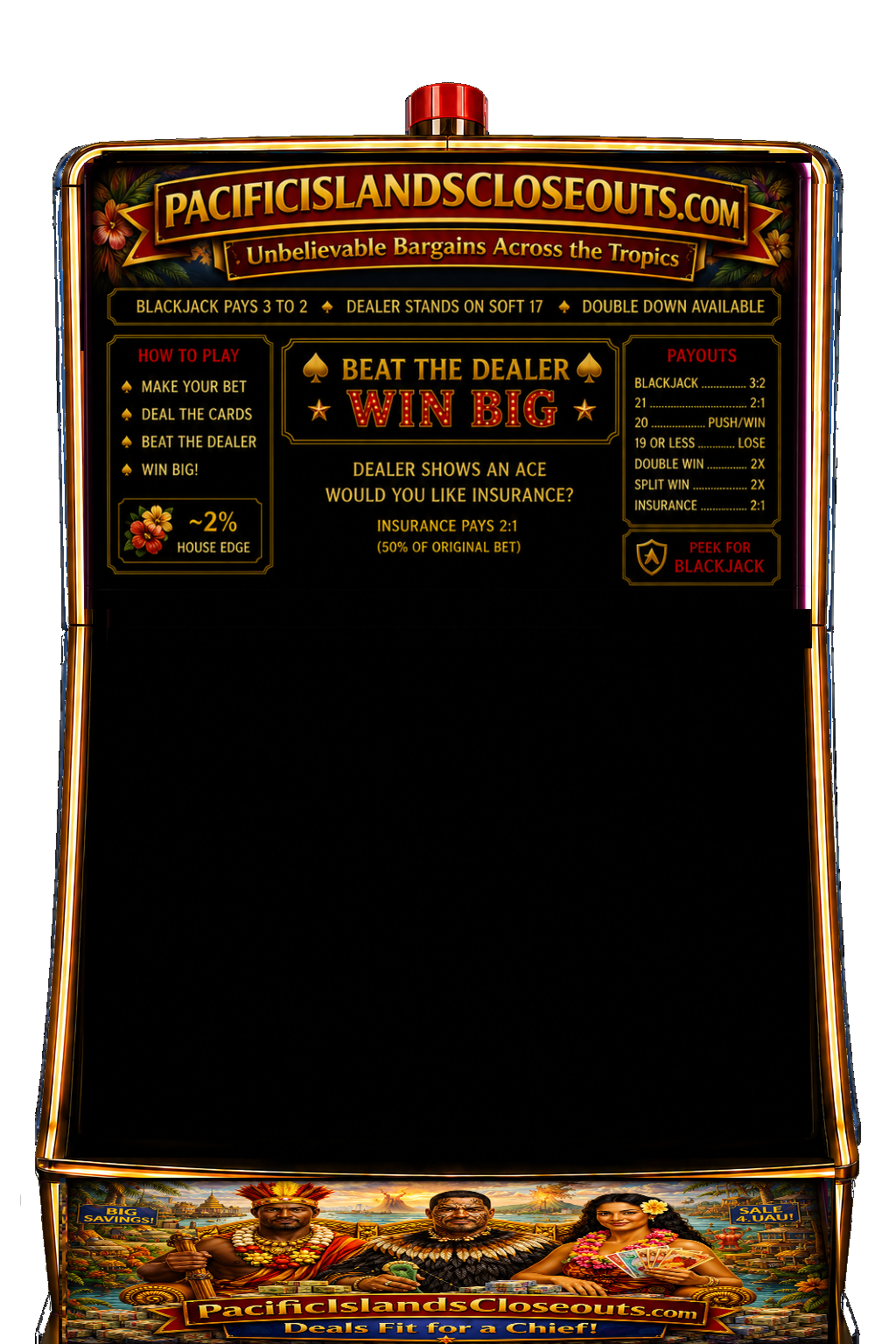 Pacificislands Closeouts BLACKJACK