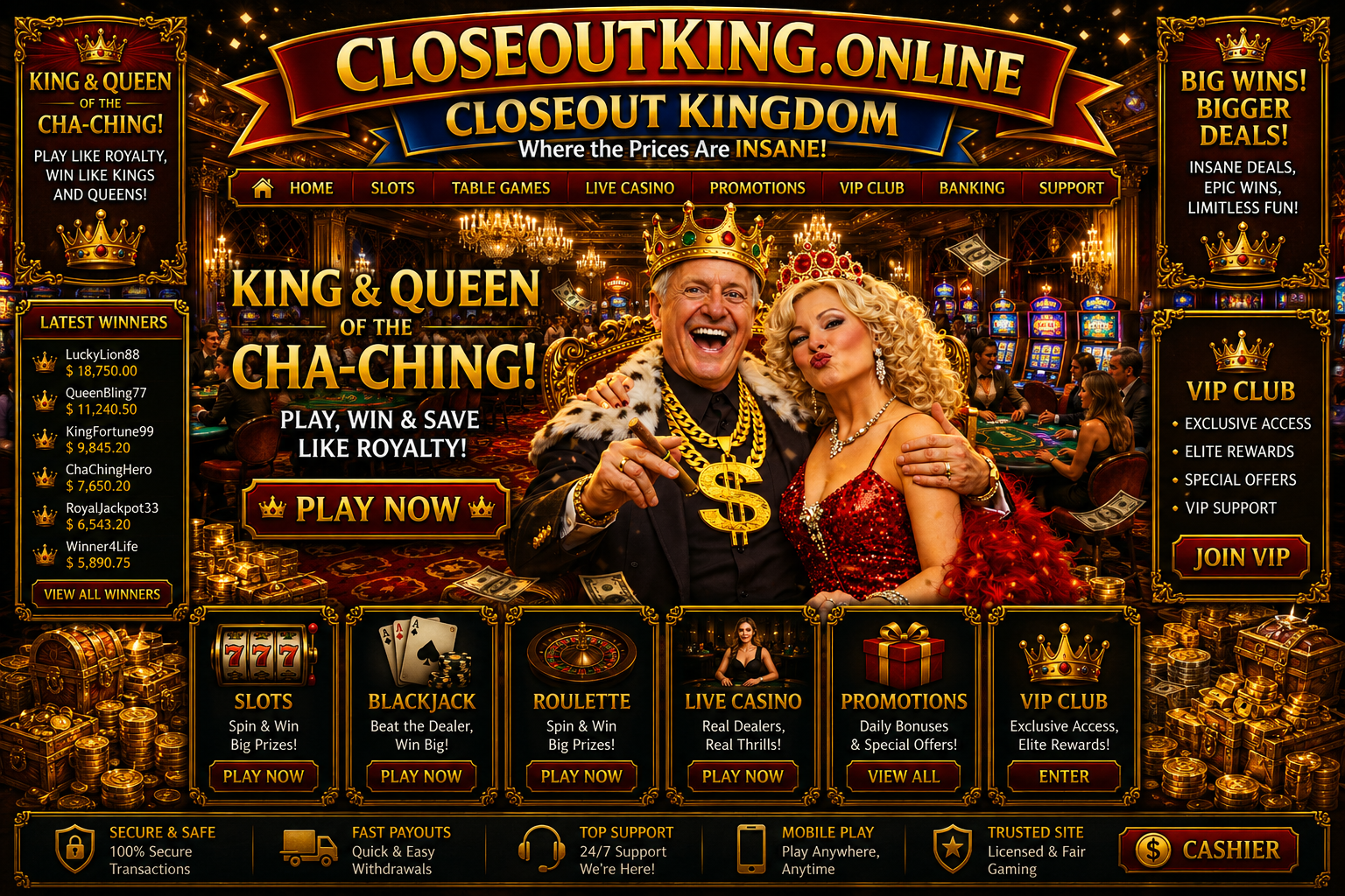 Closeoutking.online LOST TEMPLE VAULT