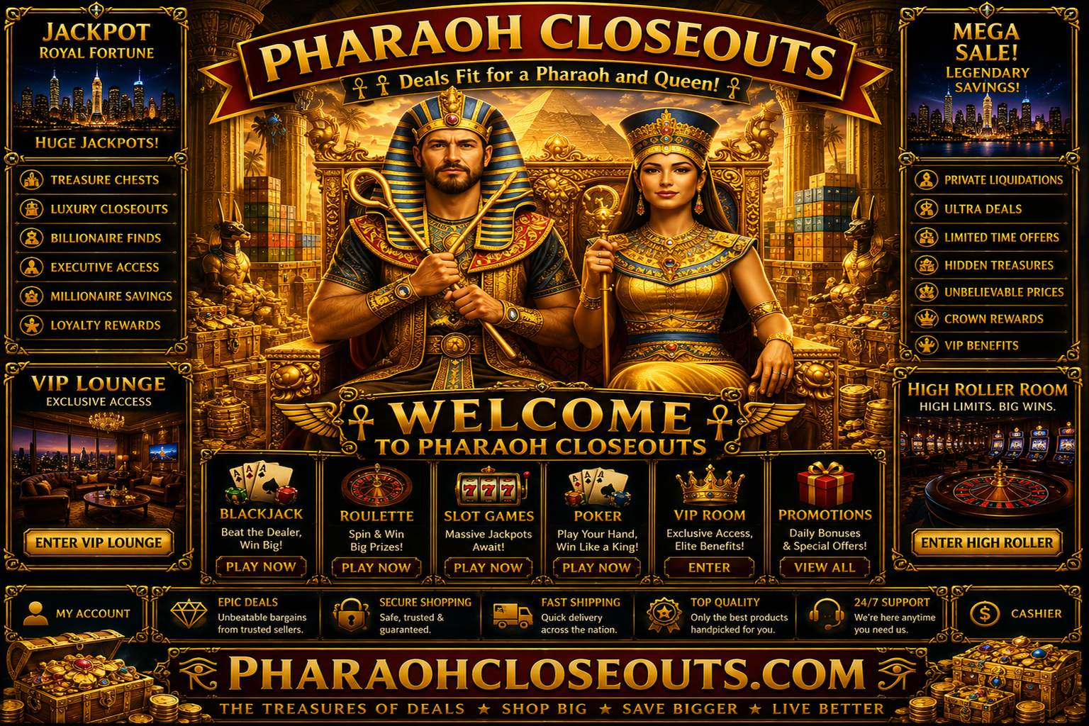 Pharaoh Closeouts LOST TEMPLE VAULT