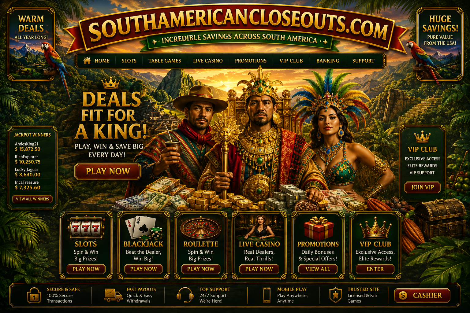 Southamerican Closeouts LOST TEMPLE VAULT