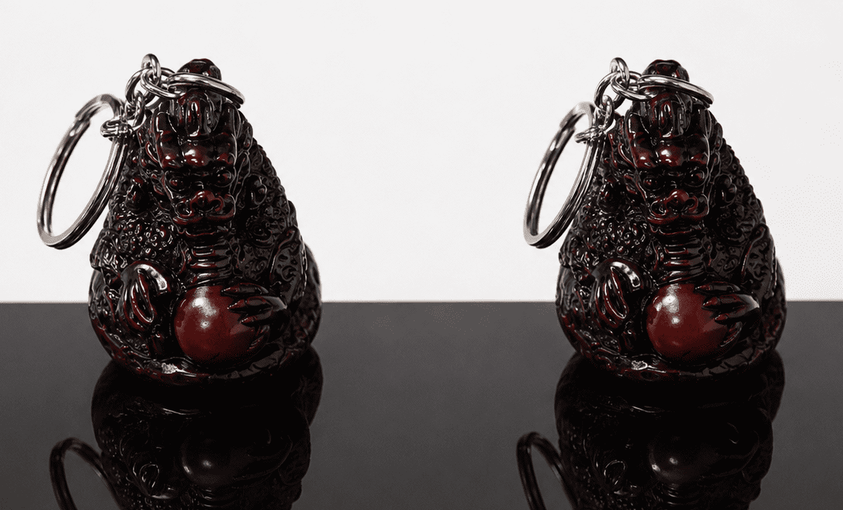 Vintage Lucky Feng Shui Asian Dragon Key Chain Collection
