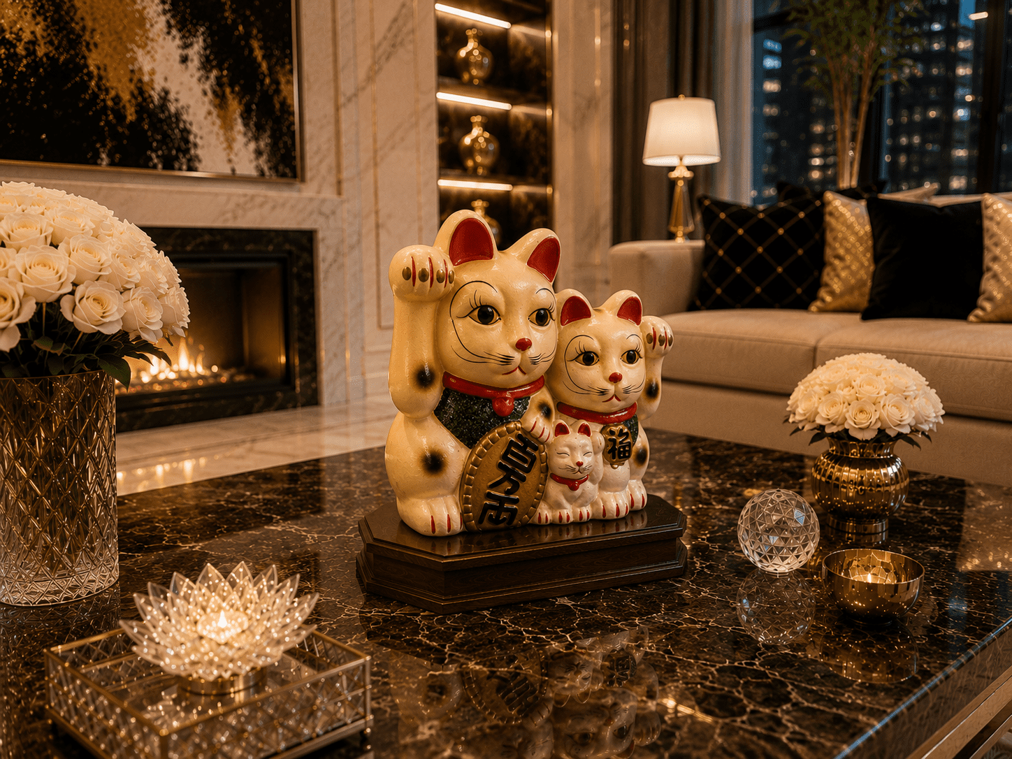 Vintage Kitsch Maneki Neko Good Luck Cat Ceramic Bank - Image 3