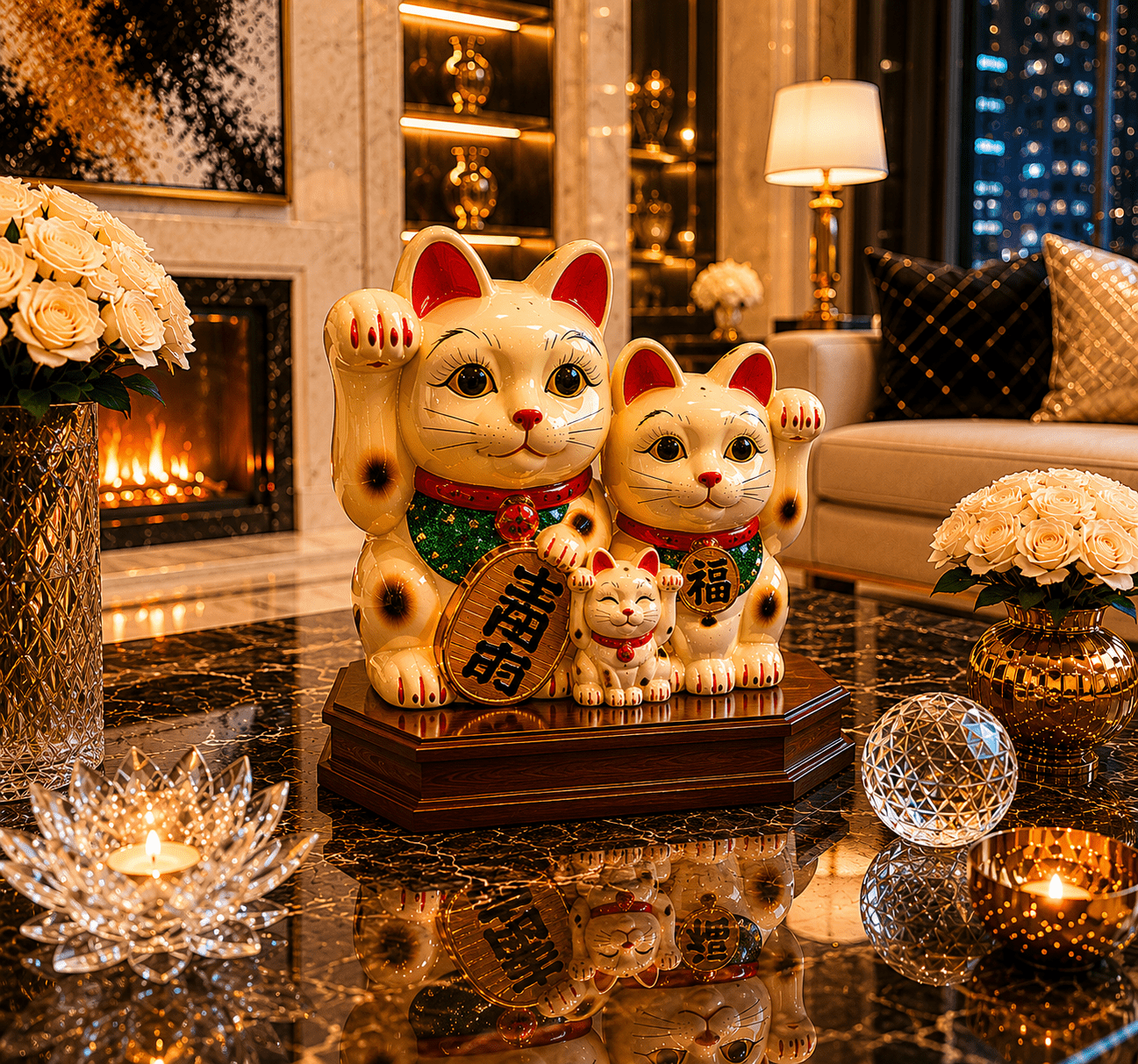 Vintage Kitsch Maneki Neko Good Luck Cat Ceramic Bank