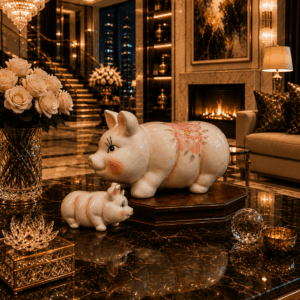 Vintage Miniature Ceramic Piggy Bank