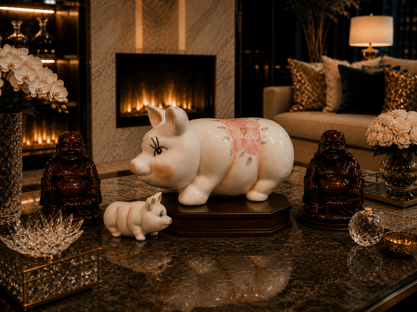 Vintage Miniature Ceramic Piggy Bank - Image 4
