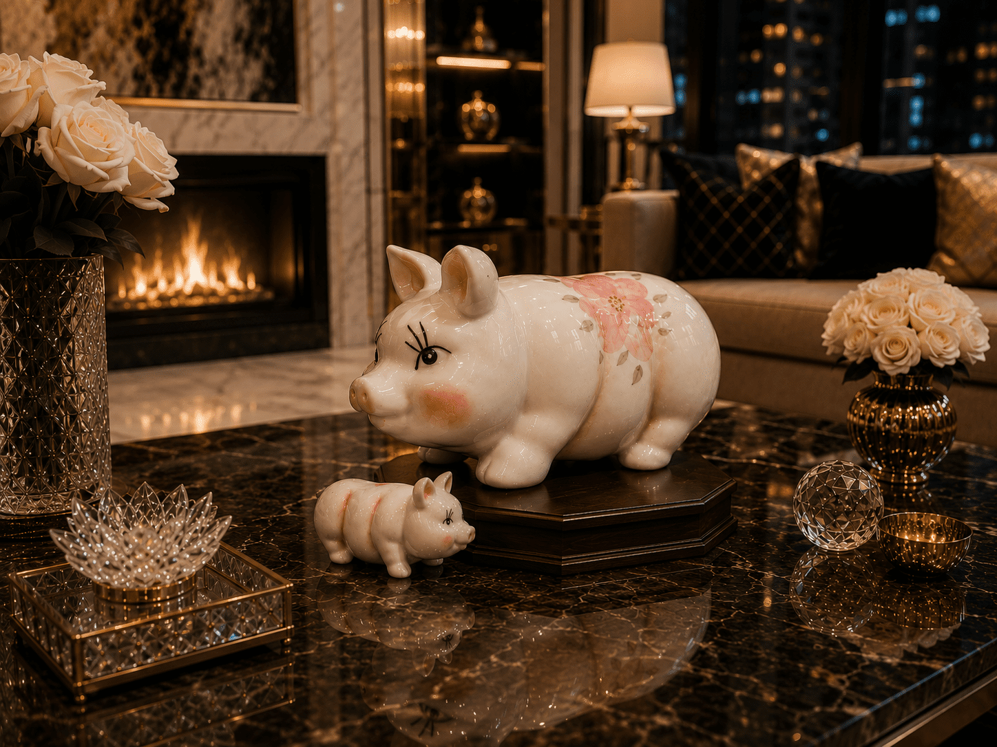 Vintage Miniature Ceramic Piggy Bank - Image 5