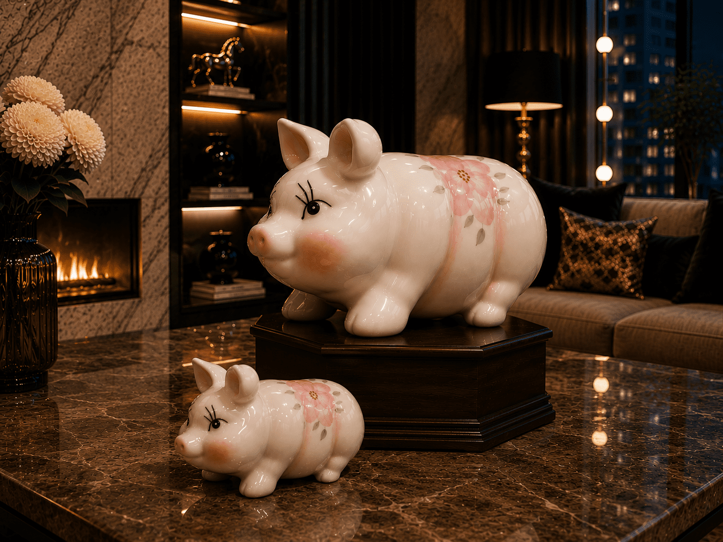 Vintage Miniature Ceramic Piggy Bank - Image 7