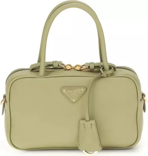 Prada Bicolor Leather Handbag Compact Luxury, Iconic Style