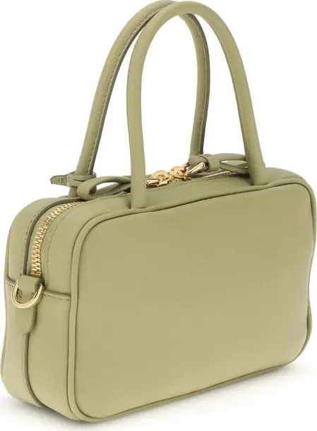 Prada Bicolor Leather Handbag Compact Luxury, Iconic Style - Image 3
