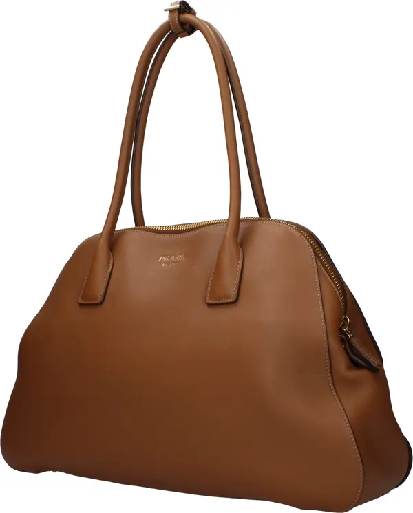 Prada Brown Leather Shoulder Bag Iconic Luxury, Effortless Sophistication - Image 3