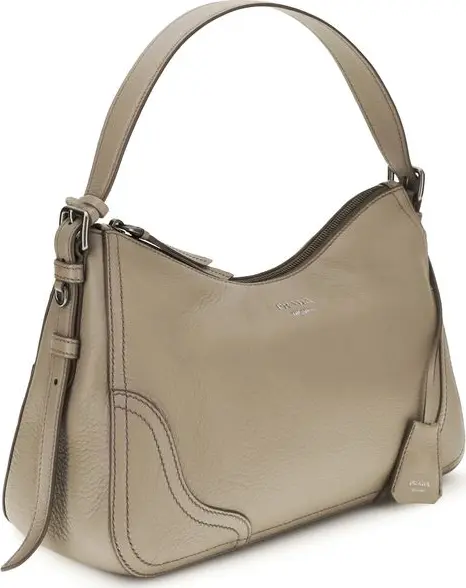 Prada Aimée Large Leather Shoulder Bag Contemporary Luxury with Timeless Elegance - Image 4