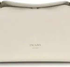 Prada White Calf Leather Shoulder Bag Elegant Luxury with Timeless Sophistication
