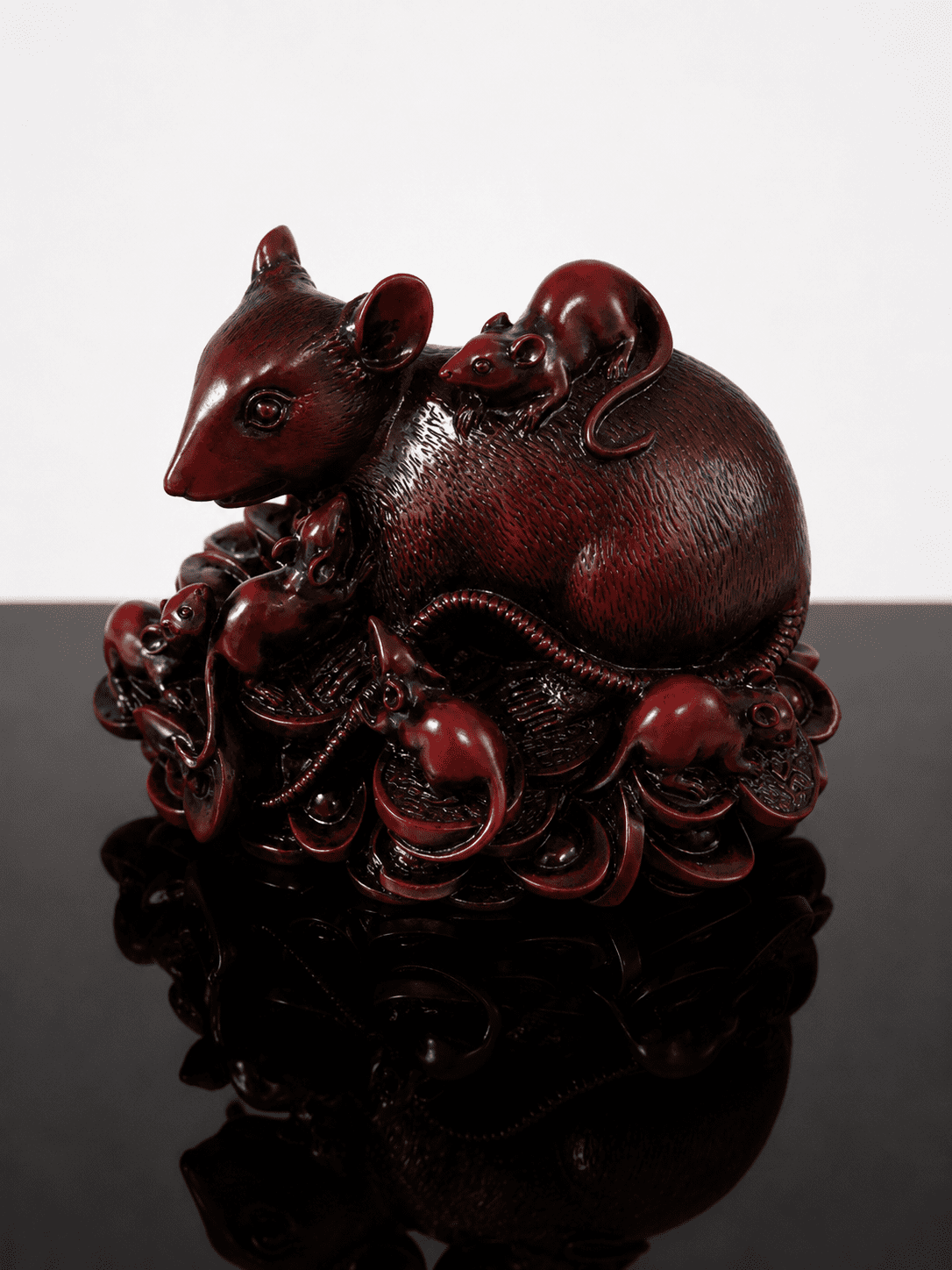 Vintage Lucky Feng Shui Chinese Zodiac Money Rat Figurine - Image 2