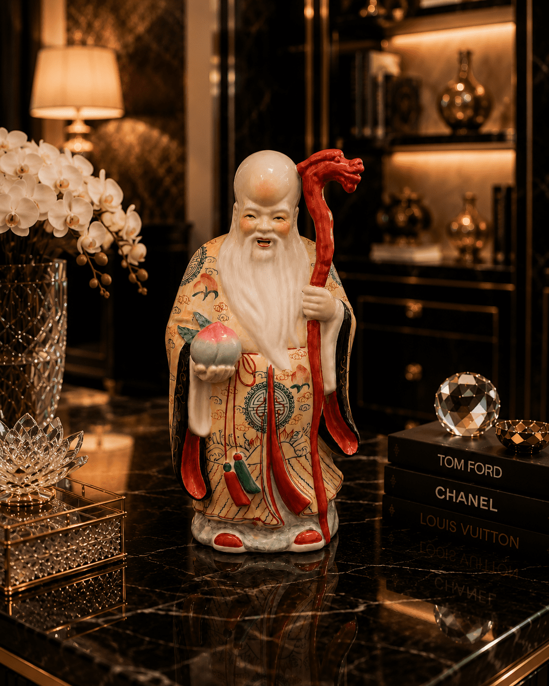 Vintage Chinese Porcelain Shou Lao Figurine