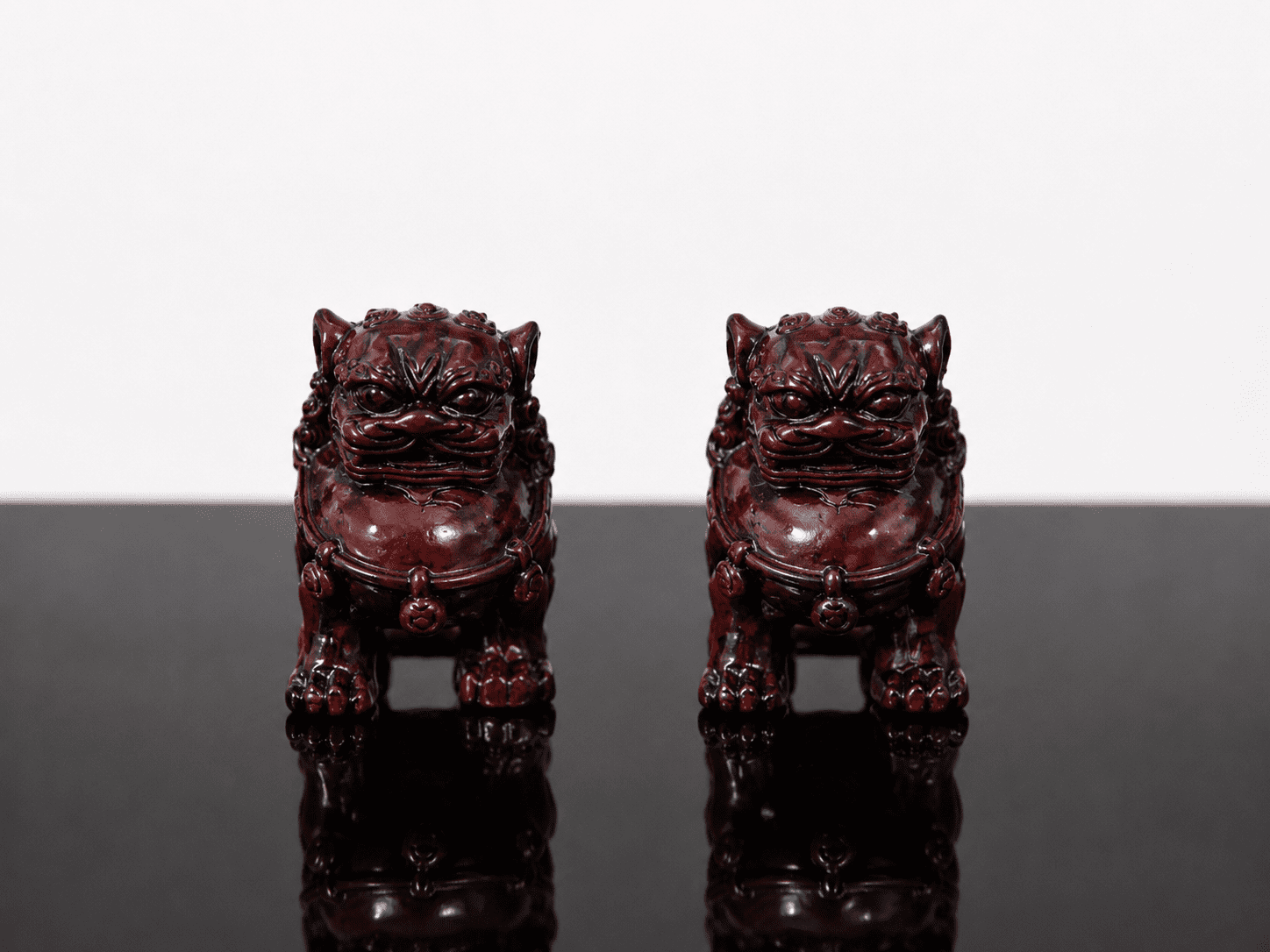 Set Of Vintage Lucky Feng Shui Foo Dog Guardian Lion Figurines - Image 7
