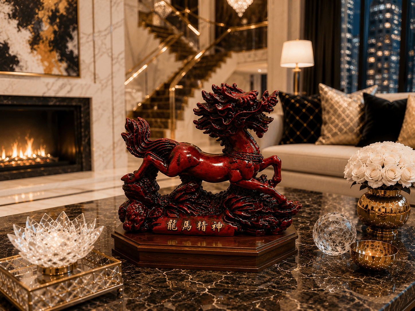 Vintage Feng Shui Mystic Dragon Horse (Longma) Figurine - Image 7