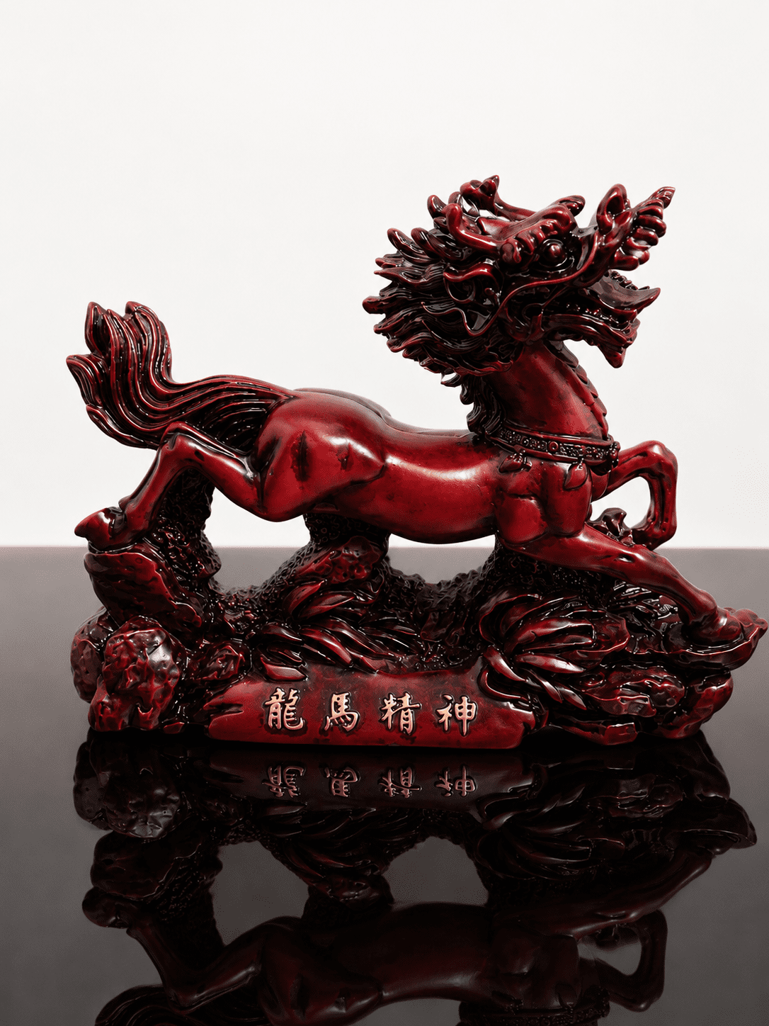 Vintage Feng Shui Mystic Dragon Horse (Longma) Figurine - Image 2