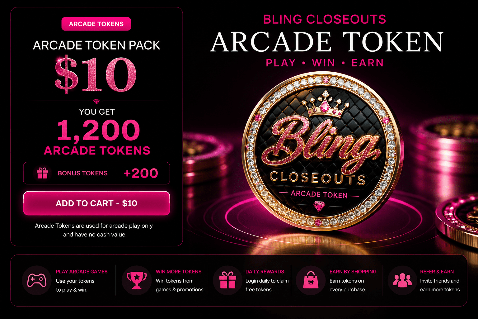 Arcade Token Pack $10