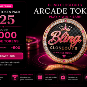 Arcade Token Pack $25 (3,000 Tokens + 500 Bonus)